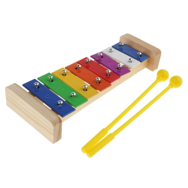 Xilófono de Apretón de Manos de 8 Tonos Mazos de para Un Cumpleaños. Gloria Juguetes musicales para niños