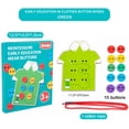 thumbnail image 3 of Green Wooden Lacing Toy For Kids Threading Activity Fine Motor Skills Development Early Learning Educational Toy Hand-Eye Coordination Training Toy, 3 of 3