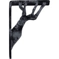 thumbnail image 6 of Ekena Millwork 1 1/2"W x 5 1/2"D x 8"H Damon Wrought Iron Bracket, (Single center brace), Antiqued Pewter, 6 of 10