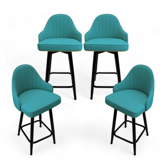 Juego de 4 Sillas de Bar Ilios Innova Tokio Azul