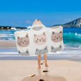 thumbnail image 2 of Yayeee Kids Hooded Towels Toddler Soft Absorbent Beach Bathing Wrap 50" x 23.5", Gray Cat Pattern, 2 of 5