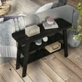 thumbnail image 6 of Furniture of America Birch 2-Shelf Console Table, Black Oak, 6 of 12