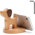 thumbnail image 1 of Lishi Wooden Universal Desk Cell Phone Holder - Creative Smartphone, iPhone, iPad, Tablet, and PC Stand, 1 of 5