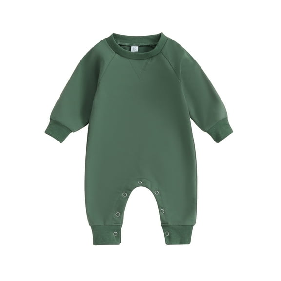 Wassery Baby Boys Girls Fall One Piece Jumpsuits Newborn Boys Girls Long Sleeve Romper Pants Infant Boys Girls Spring Bodysuit Clothes 0-18M