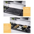thumbnail image 2 of Large Induction Cooktop Protector Mat Black Easter Stove Top Covers for Electric Stove, Simple Cute Rabbit Eggs Buffalo Checkered Decorative Stove Burner Cover Mats, Glass Top Stove Cover, 2 of 7