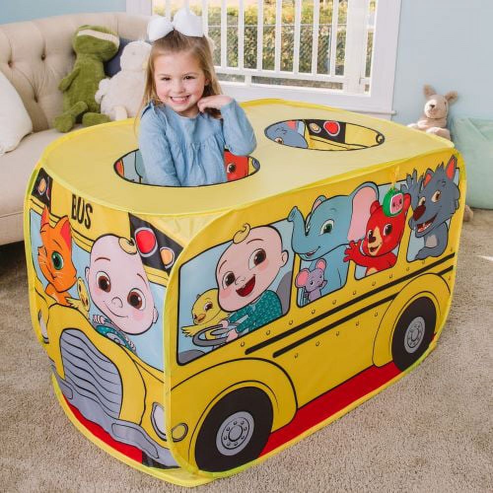 CoComelon Musical School Bus Pop Up Play Tent, Polyester Material Allows Indoor and Outdoor Use, Children Ages 3+ - image 3 of 7