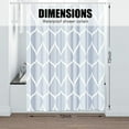thumbnail image 5 of Light Blue Geometric Shower Curtain, Waterproof Design and Polyester, Quick-Drying, Weighted Hem, Blue Fabric Shower Curtains Set for Bathroom W 72 x H 72, Durable and Washable with 12 Hooks, 5 of 6