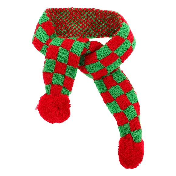Pet Christmas Buff Knitting Cat Buff Buff de Navidad Bufanda de hilo de lana Cálida Pet Sflake Flake Flake Buff