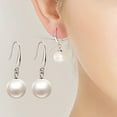 thumbnail image 5 of ddioayh Stylish White Teardrop Simulation Pearl Earrings,Dangle for Women Baroque Style Jewelry Long Temperament Hook Simple Earrings Hanging Jewelry,Party Accessories, 5 of 9