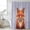 Orange, variant on Purple Fox Shower Curtain, Waterproof Shower Curtains for Bathroom, Funny Animals Modern Art Washable Fabric Bathtub Curtain Set Bath Decor with 12 Hooks Standard 72"x72"