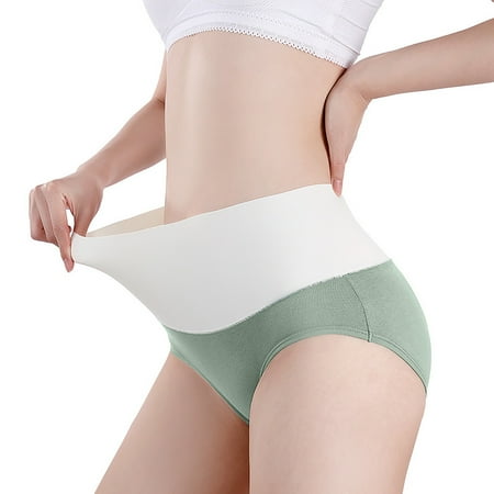 Yuzhih Womens Underwear High Waist Seamless Panty Full Coverage Brief No Show Panties Solid Comfortable Underwear