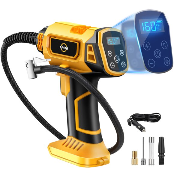 Inflador de Neumáticos Inalámbrico APATB 150 PSI con Medidor Digital