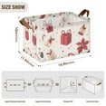 thumbnail image 7 of Yayeee Foldable Storage Basket for Shelves with Handles Waterproof Cloth Bins, Red Christmas Box Pattern, 7 of 7
