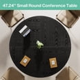 thumbnail image 6 of Tribesigns  Round Conference Table, 47-Inch Wooden Meeting Table for 4-6 People with Sturdy Metal Base for Conference Room, Black, 6 of 7