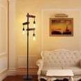 thumbnail image 3 of ACE-LIGHTS,68 Inch 3 Lights Dimmable Industrial Floor Lamp,Farmhouse Tree Floor Lamp,Wood Standing Lamp,Sturdy Base Tall Vintage Pole Light,Metal Black Floor Lamps for Living Room,Bedroom,Office., 3 of 9