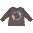 thumbnail image 3 of Inktastic Though She Be But Little She is Fierce with Flower Circle Illustration Girls Long Sleeve Toddler T-Shirt, 3 of 5