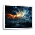 thumbnail image 2 of Designart "Stormy Skies Illuminated by Lightning" Landscapes Floater Framed Wall Decor, 2 of 7