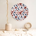 thumbnail image 5 of Salouo Red Blue Leaves Pattern Bone China Decorative Plate,Holiday Decor Decorative Ceramic Plates with Stand Elegant Home DéCor for Hallway/Living Room/Bedroom-6in, 5 of 6