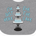 thumbnail image 4 of Inktastic I'm Just Here for the Cake Funny Wedding Boys or Girls Baby Bib, 4 of 4