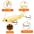thumbnail image 5 of Whopper Popper Topwater Fishing Lure Artificial Hard Bait 3D Eyes Plopper With Soft Rotating Tail Fishing Tackle, 5 of 5