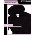 thumbnail image 3 of Steven Madden Women's Winter Coat - Packable Long Length Quilted Puffer Parka Jacket for Women, S-XL, 3 of 6