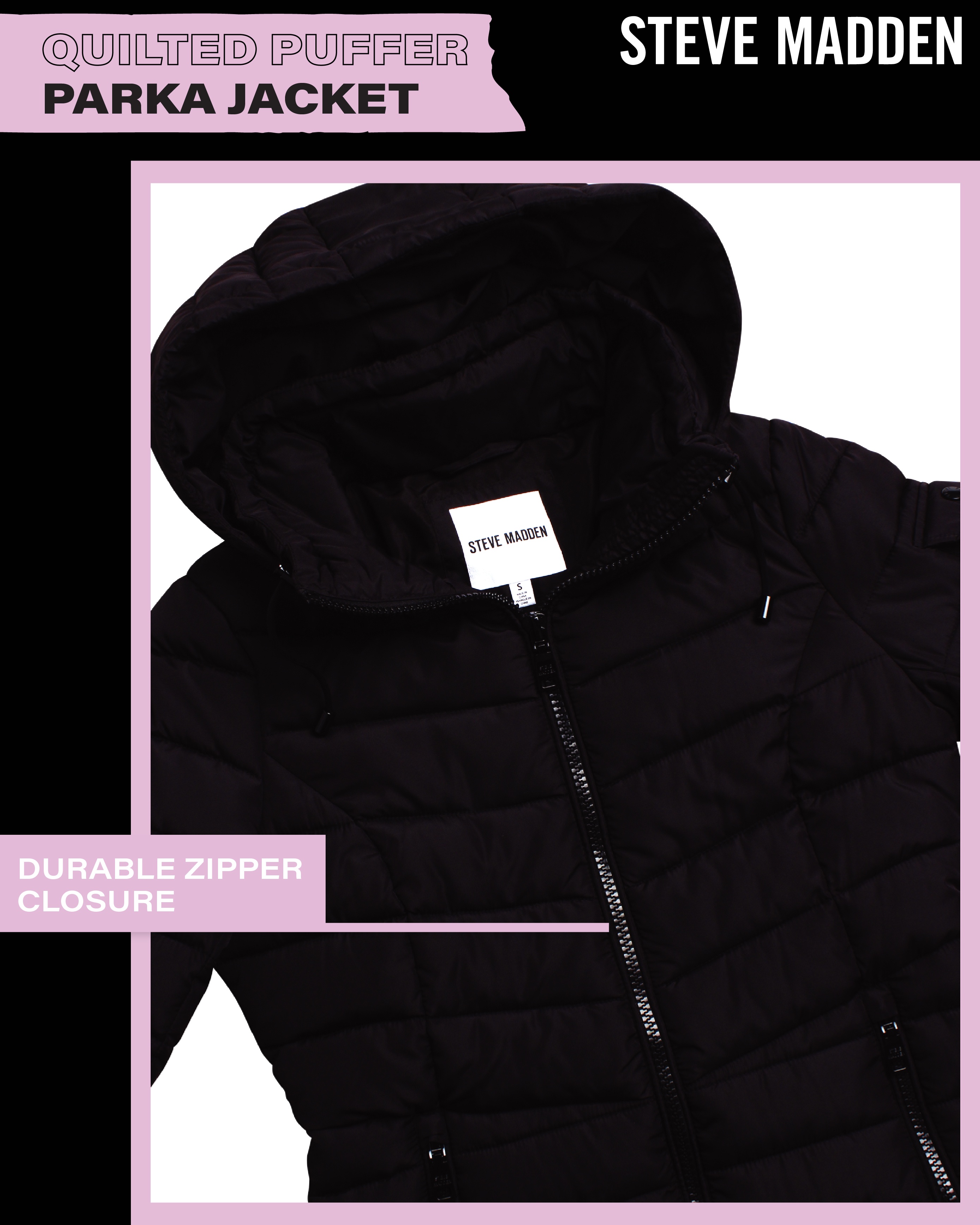 Steve Madden Women's Packable Long Puffer Parka Coat photo 2
