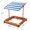 Canopy Sandbox-Reddish Brown, variant on XIZE Wooden Sandbox with Adjustable Canopy Cover, 46 Inch Outdoor Cedar Sandpit for Backyard Play