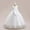White, variant on Crunowin Girls Summer Dress Sleeveless Round Neck Tulle Fabric Sequin & Train Pageant Dress Red Size 9/10