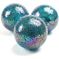 thumbnail image 1 of 3 bolas decorativas para cuencos, bolas de vidrio turquesa de 4 pulgadas para centro de mesa, esferas de mosaico para decoración del hogar, mesa de comedor,Multicolor, 1 of 7