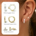 thumbnail image 4 of Gold Hoop Earrings for Women Dainty Gold Earrings,Post Enamel Huggies 14k Gold Plated Cartilage Earring Hypoallergenic Earring Multiple Piercing Small Hoop Earrings Gifts for Her, 4 of 7