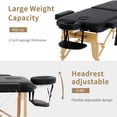 thumbnail image 4 of YRLLENSDAN Foldable Massage Table with Bed Cover,Bolsters and Side Storage Bag Portable Massage Bed for Physical Therapy Waxing Reiki Spa,28 in Black, 4 of 7