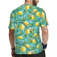 thumbnail image 3 of T Shirt For Men Gym Lemon Tree Hippie Floral And Leaf Print Summer Tee Shirt O Neck Streetwear Tops, 3 of 7