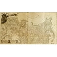 thumbnail image 2 of Vintage Maps 24x15 Gold Ornate Wood Framed with Double Matting Museum Art Print Titled - Map of Imperial Russia 1745, 2 of 4