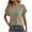 Army Green, variant on Antinious Summer Tops for Women Trendy,Sweatshirt for Women,Ladies Solid Crewneck Strip Knitted Short Sleeve,Gray,XXL