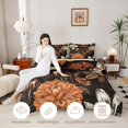thumbnail image 4 of Manfei Oriental Flower Peony Full Size Comforter Sets 3-Piece,Spring Garden Bedding Comforter Set,1 Comforter and 2 Pillowcases,Reversible, 4 of 6
