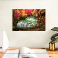 thumbnail image 3 of Elephant Stock Huai Mae Khamin Waterfall Wall Art - Horizontal Canvas Wall Art - Living Room Wall Decor - Wellness Canvas - Teal And Orange Decor - 12" x 8", 3 of 8