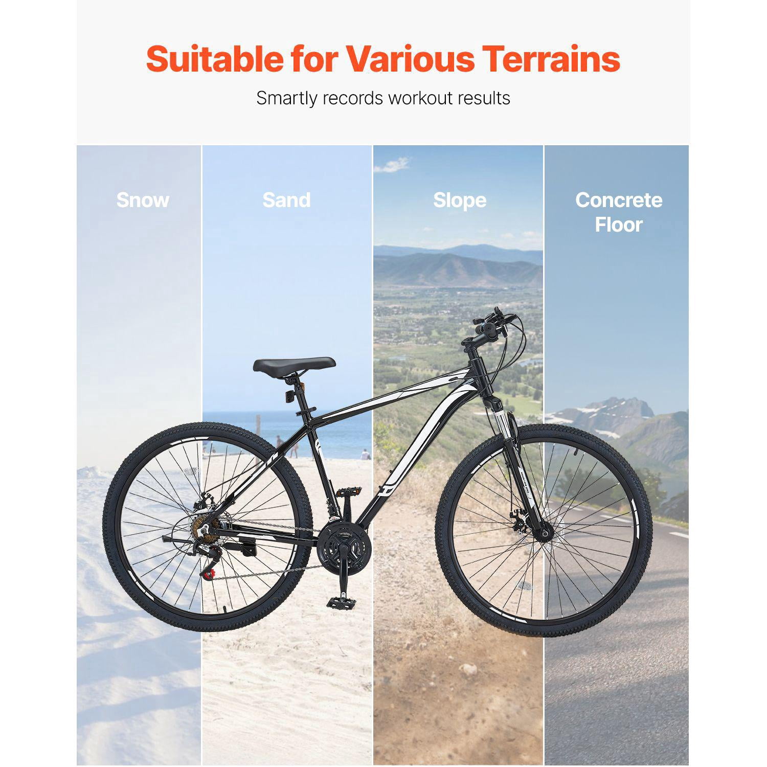 29 Inch Mountain Bike with Front Suspension 21 Speed Shimano Twist Shifting Dual Disc Brakes Aluminum Alloy Frame Comfort Saddle for Adult Sport Cycling Trail Snow MTB