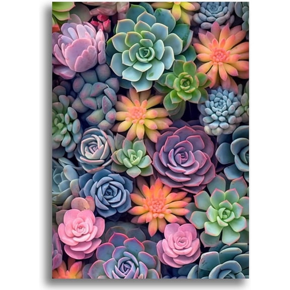 Digital Paint by Numbers Kit for Adults, DIY Oil Painting on Canvas Art Home Decor , Adult Beginner Paint by Number Kits 16x20 Inch，Without frame,Flower 3