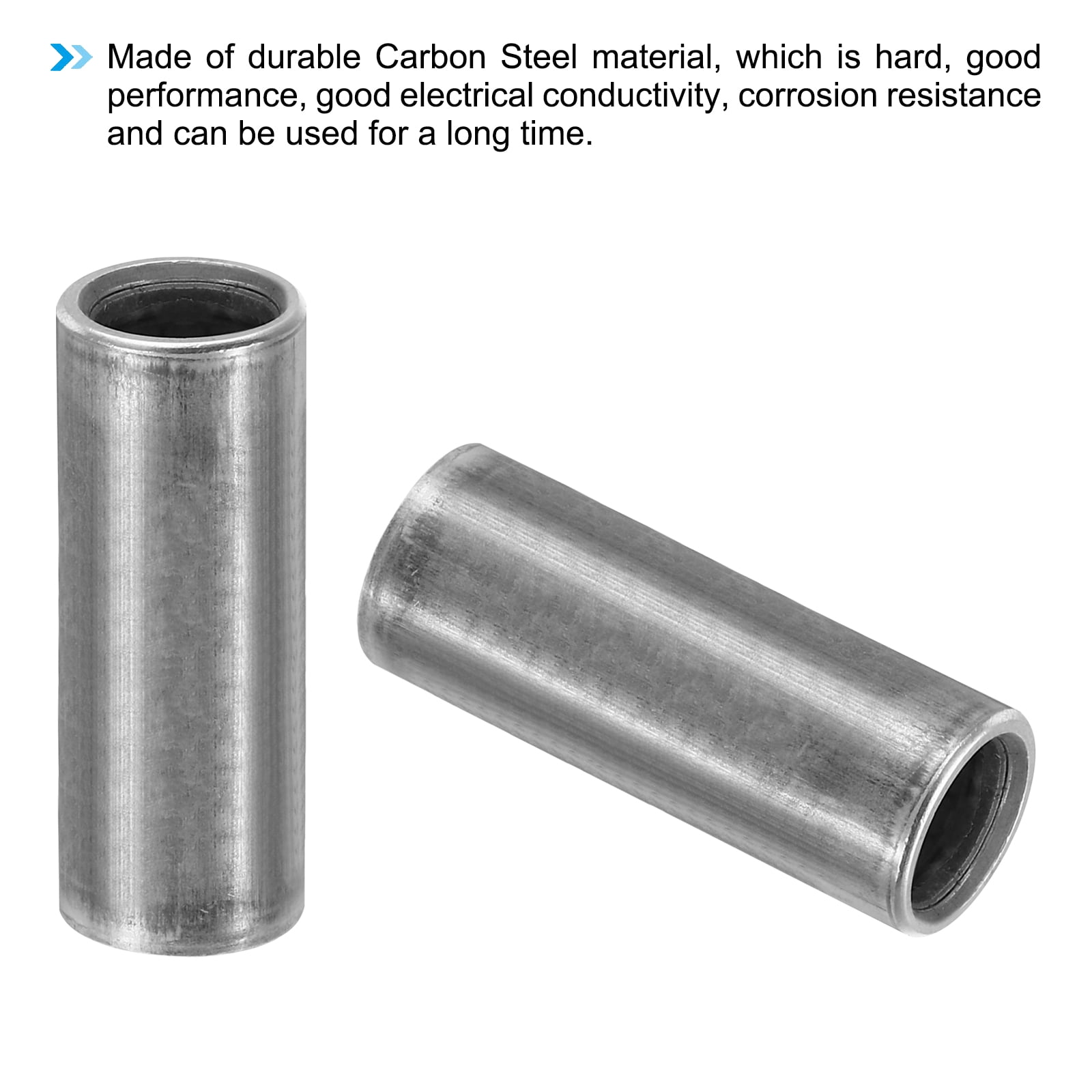 M8 Steel Spacers, 12 Pcs Metal Spacers Steel 8mm ID x 12mm OD x 35mm L Carbon Steel Spacer Screw Standoff Round for 5/16in or M8 Screw Bolts