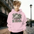 thumbnail image 2 of Boys' 100 Days Of School Sports Hoodies Sweatshirt Rugby Bat Print Hooded Pullover Sports Pink 18 M-24 M, 2 of 4