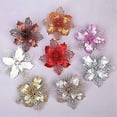 thumbnail image 3 of 12 Pieces Glitter Christmas Tree Decoration, Christmas Tree Decoration Ornament Christmas Flower Decor, Christmas Tree Pendant (Orange, 24 cm), 3 of 3