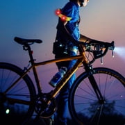 BRITEGUARD 4-LED Lighted Bicycle Reflector Strap Band Enhanced Night-Time Safety Accessory Easy Strap-On Design Flashing Red Lights for High Visibility Ideal For Cyclists, Joggers & More