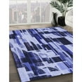 thumbnail image 2 of Ahgly Company Indoor Rectangle Patterned Denim Dark Blue Area Rugs, 2' x 5', 2 of 6
