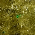 thumbnail image 2 of Northlight 4' Pre-Lit Gold Iridescent Tinsel Slim Artificial Christmas Tree - Green Lights, 2 of 5