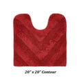 thumbnail image 2 of Better Trends U-Shape Toilet Rug 100% Cotton, Non-Slip Rug, Water Absorbent, Washable, (20" x 20") Contour Bath Rug Red - Hugo Collection, 2 of 4