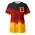 thumbnail image 4 of HAJGJP Sleeve T Womens Spring Summer Germany Printed Short Sleeve O Neck T Shirt Top, 4 of 5