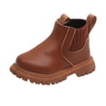 thumbnail image 5 of Eltusu Girls Booties, No Slip Windproof Casual Spring Winter Ankle Boots Brown Size 11.5 Little Kids, 5 of 6