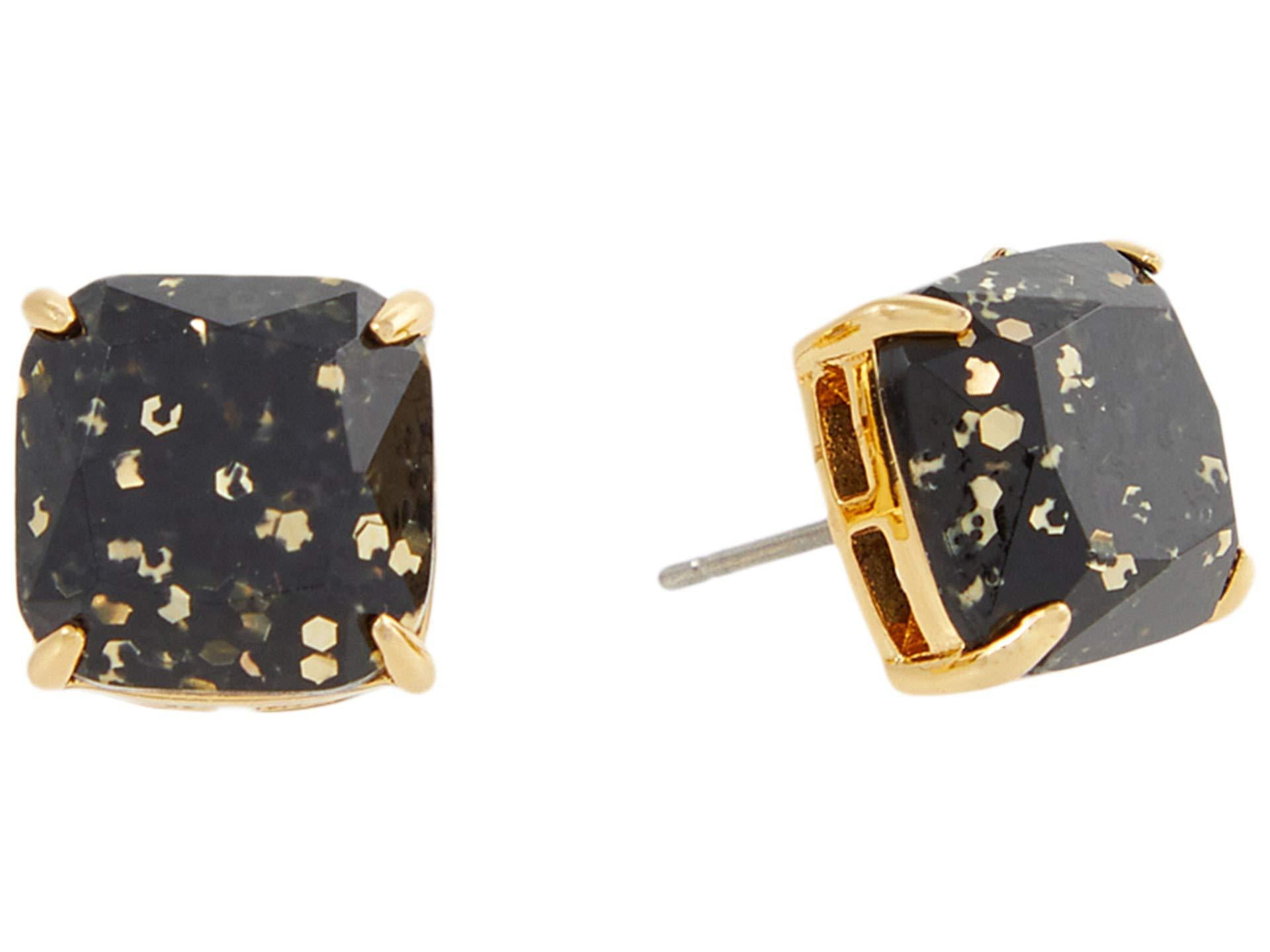 Kate Spade New York Mini Small Square Studs Earrings One Size Black -  