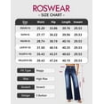 thumbnail image 5 of roswear Women's Wide Leg High Waisted Jeans Stretchy Trendy Denim Jeans, 5 of 5