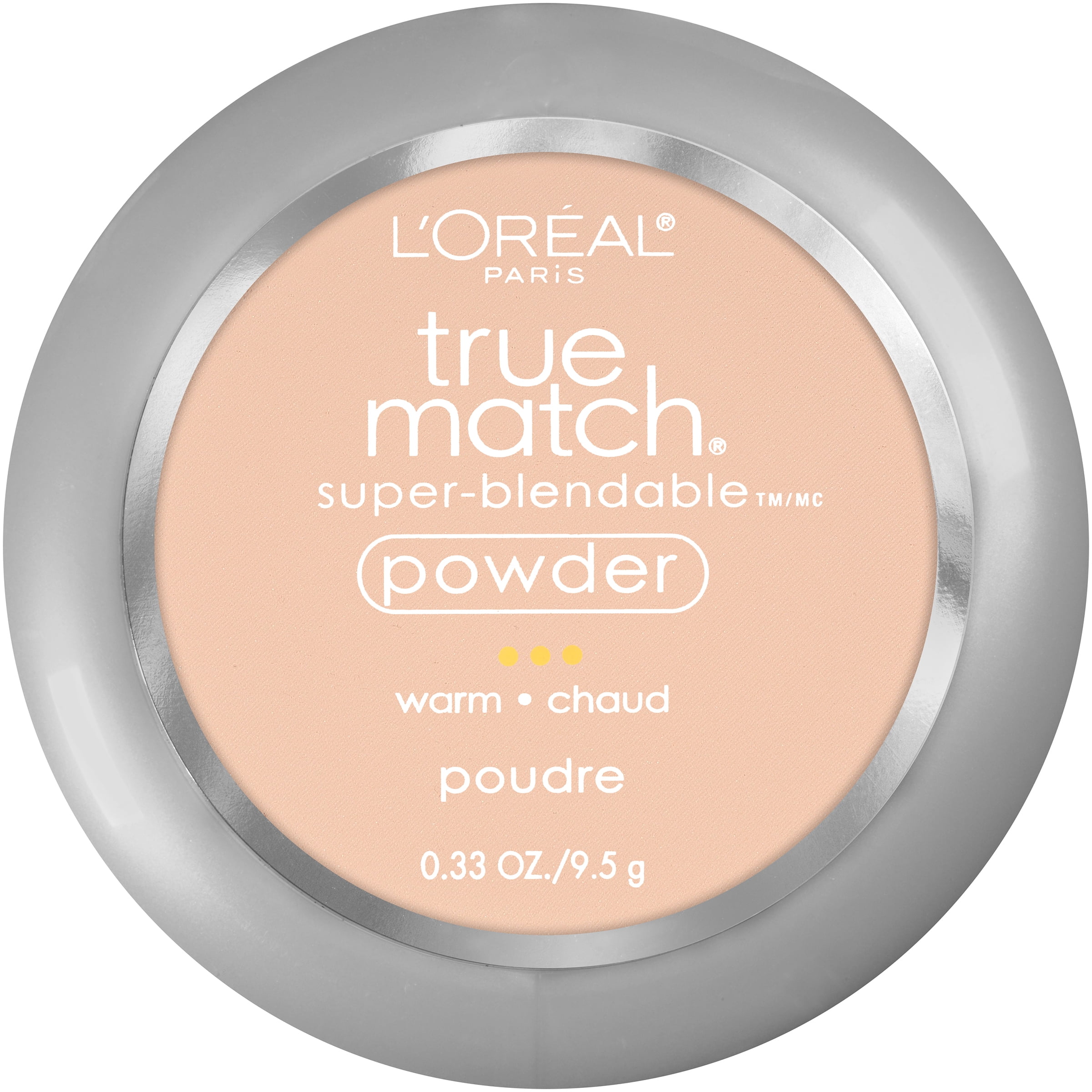 L'Oreal Paris True Match Super Blendable Oil Free Makeup Powder, Light Ivory, 0.33 oz
